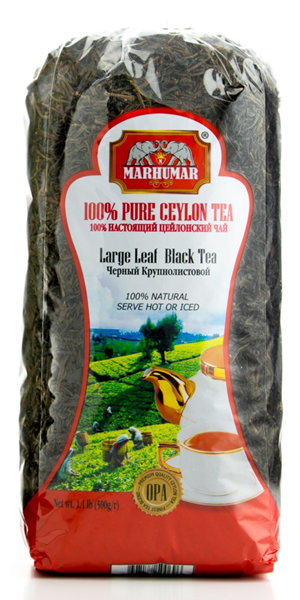 Picture of SET OF 12 BAGS MARHUMAR LARGE LEAF BLACK 100% PURE CEYLON TEA (1.1lb, Total 13.2lb)
